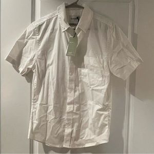 Goodfellow & co target button down short sleeve white men’s size Small slim NWT